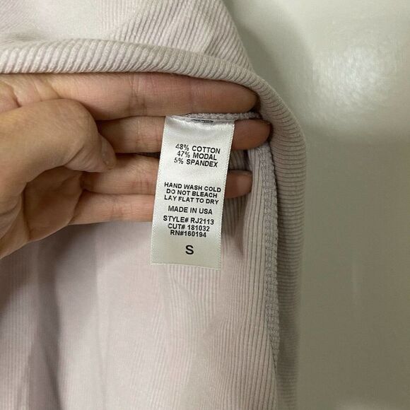 By Together long sleeve oversized ribbed shirt in dusty pink size small - Picture 4 of 6